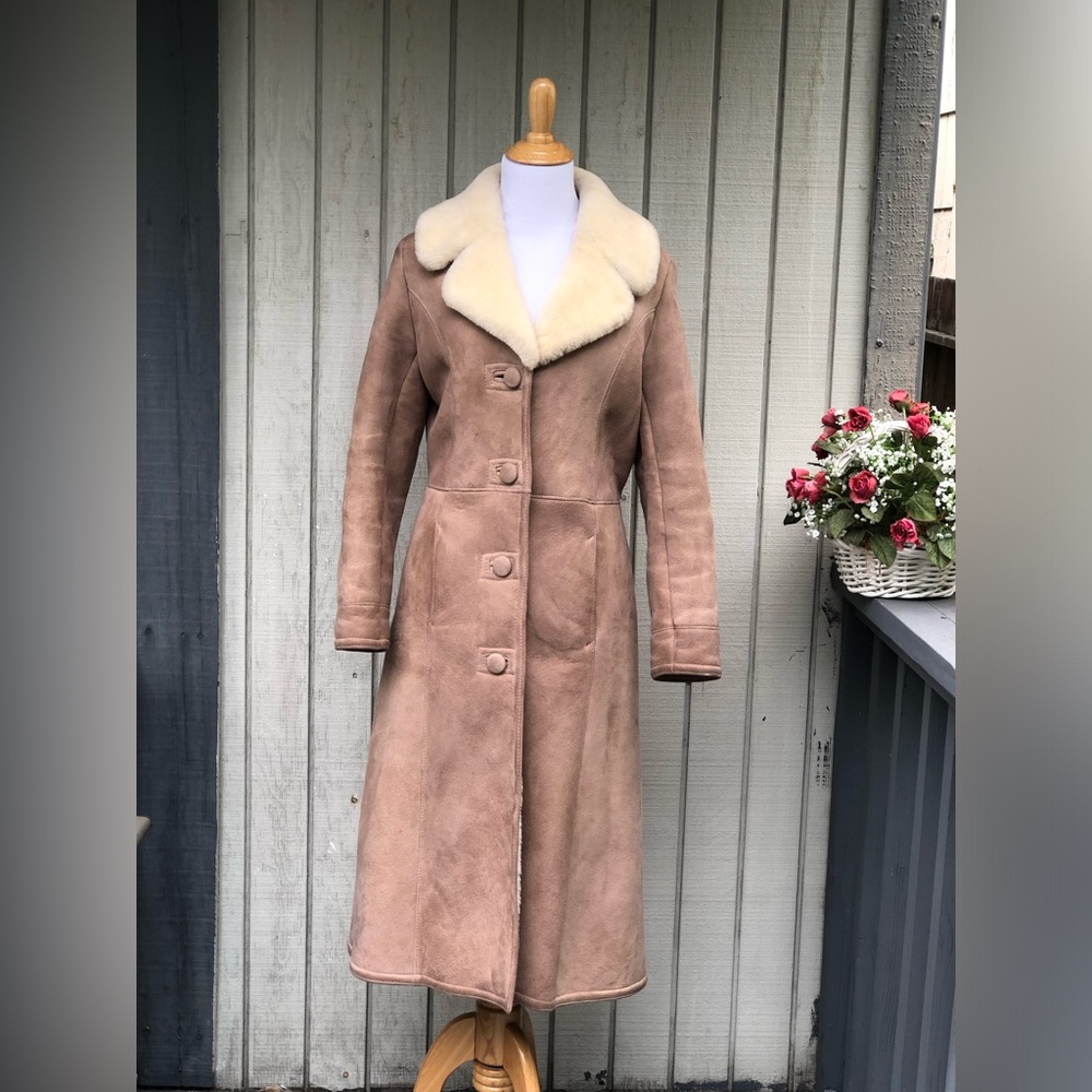 Women's Tan Shearling Coat